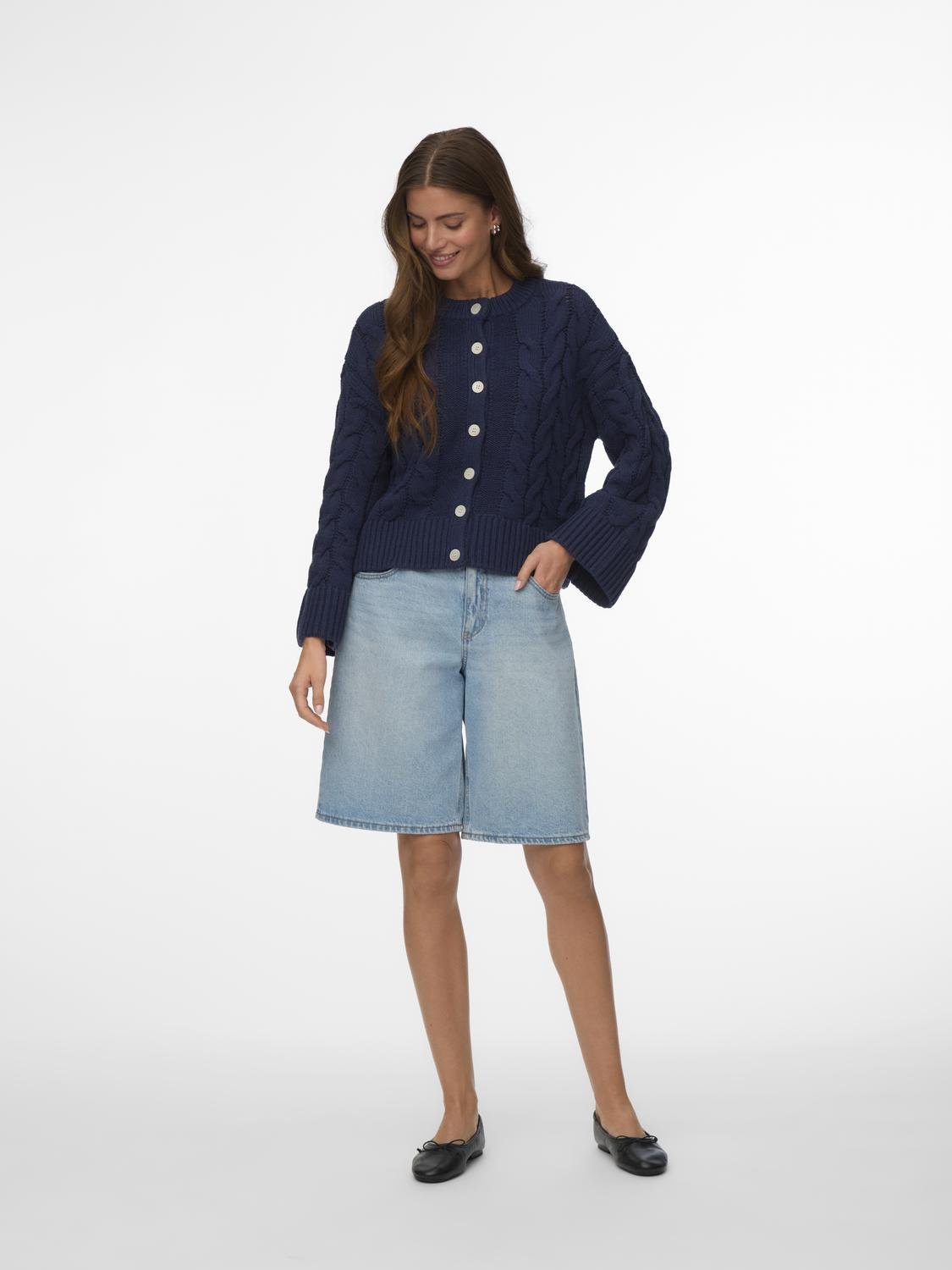 VMSVEA Knit Cardigan - Navy Blazer - VERO MODA & VILA Bergvik